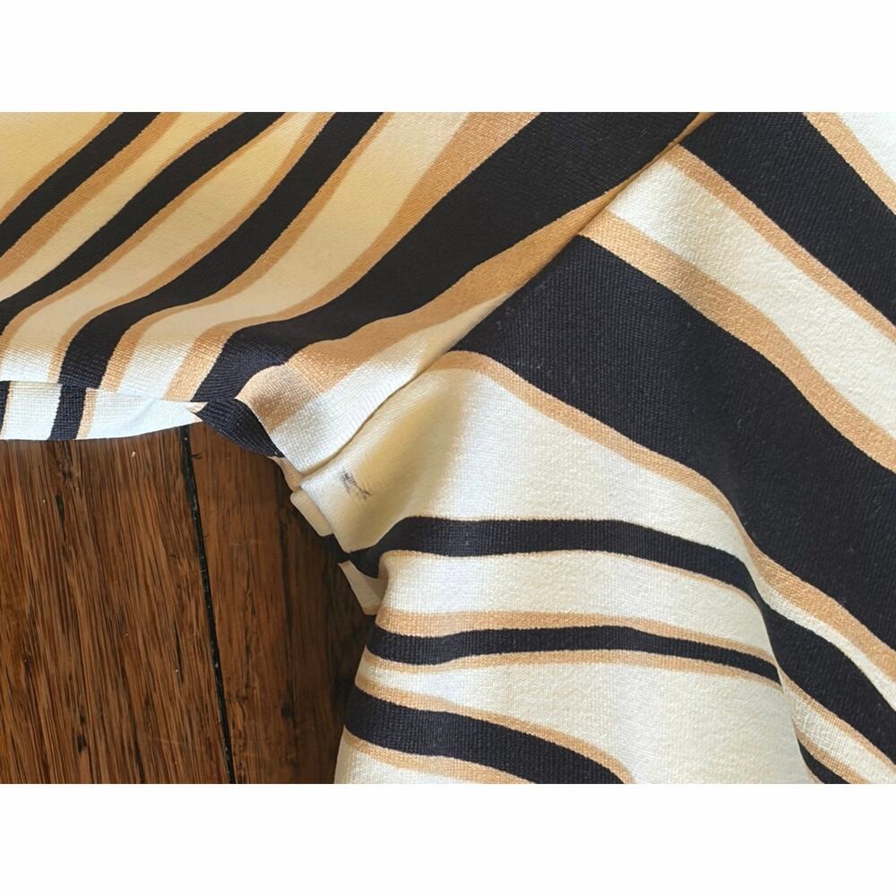 J McLaughlin Dress Small Wavy Stripe Animal Print Trim 3/4 Sleeve Button - Picture 7 of 11